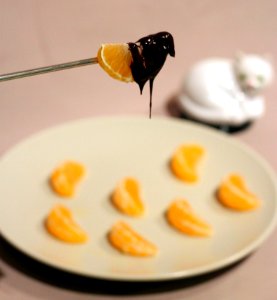 Chocolate dipped clementines, so delicious