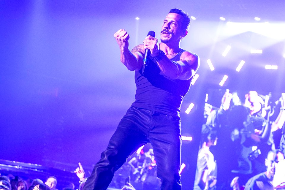 Danny Wood on Stage. Total Package Tour