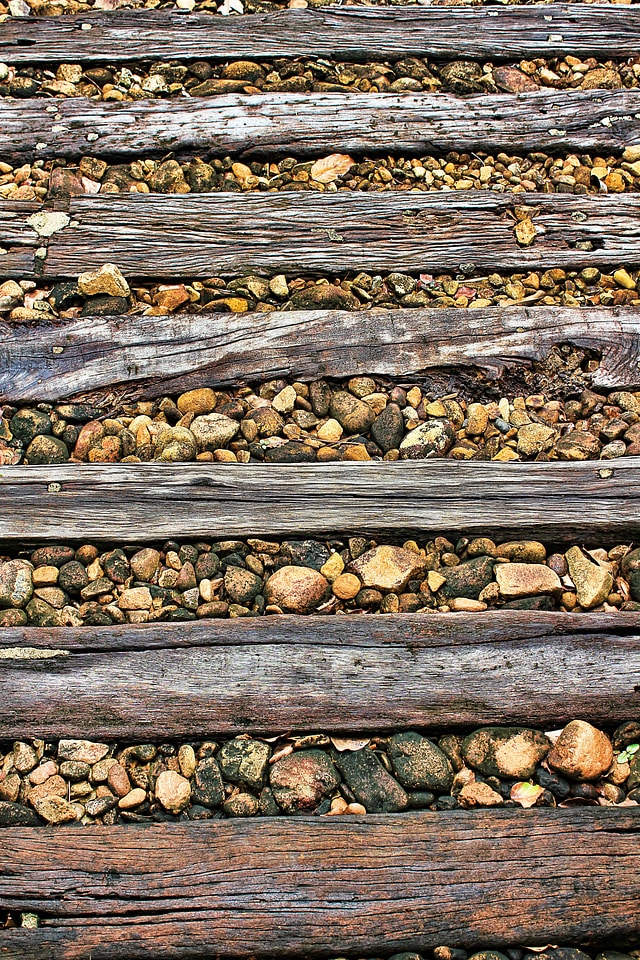 Texture stone stairs