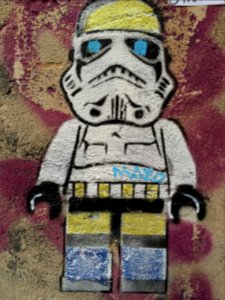 Stormtrooper street art in Paris photo