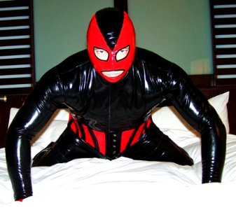 black and red latex