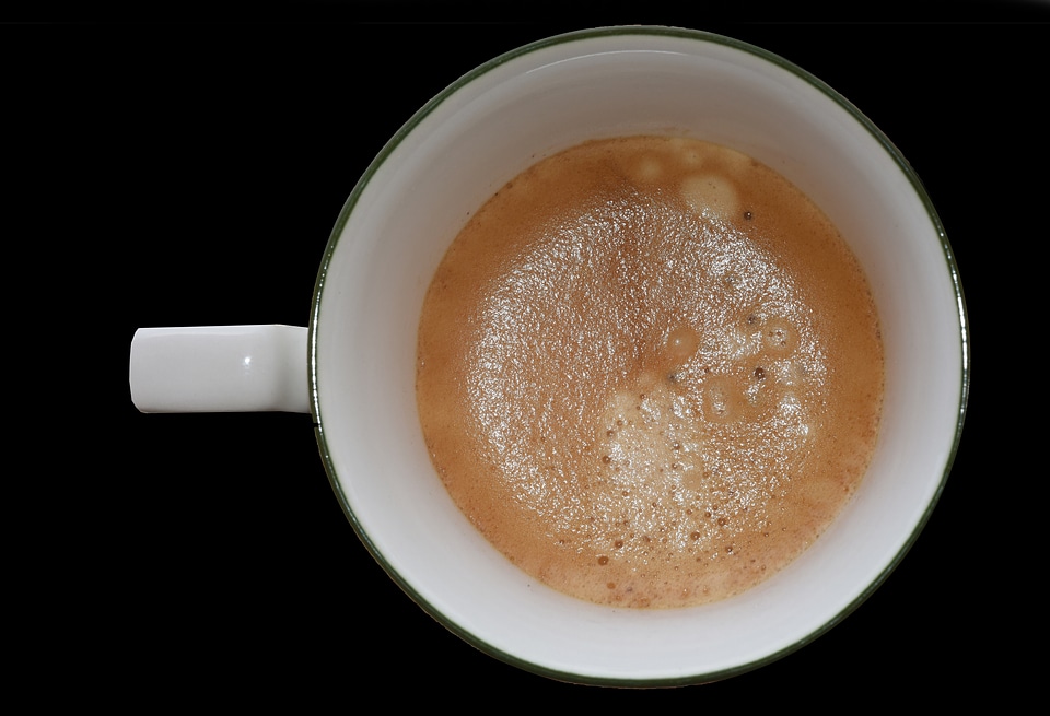Foam espresso breakfast