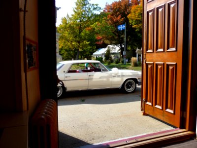 buick 1963 wildcat, view from inside church st-jean ile-d'orléans,p.q. 2012