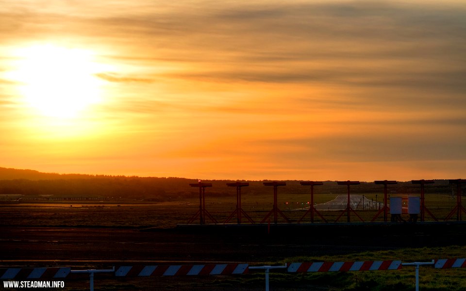 Sunset Over Farnborough Runway