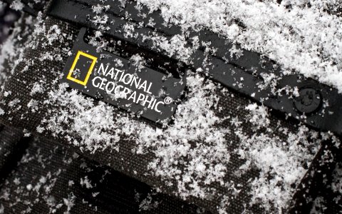 Luggage in the snow