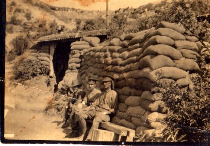 Brigade Headquarters, behind the trenches at Anzac