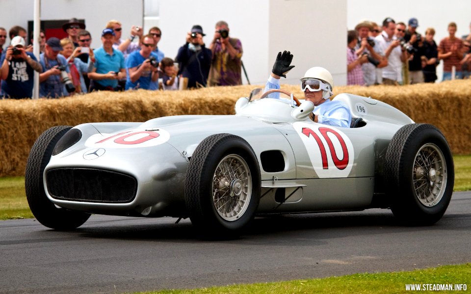 2013 Goodwood Festival Of Speed - Mercedes-Benz W196 driven by Sir Stirling Moss