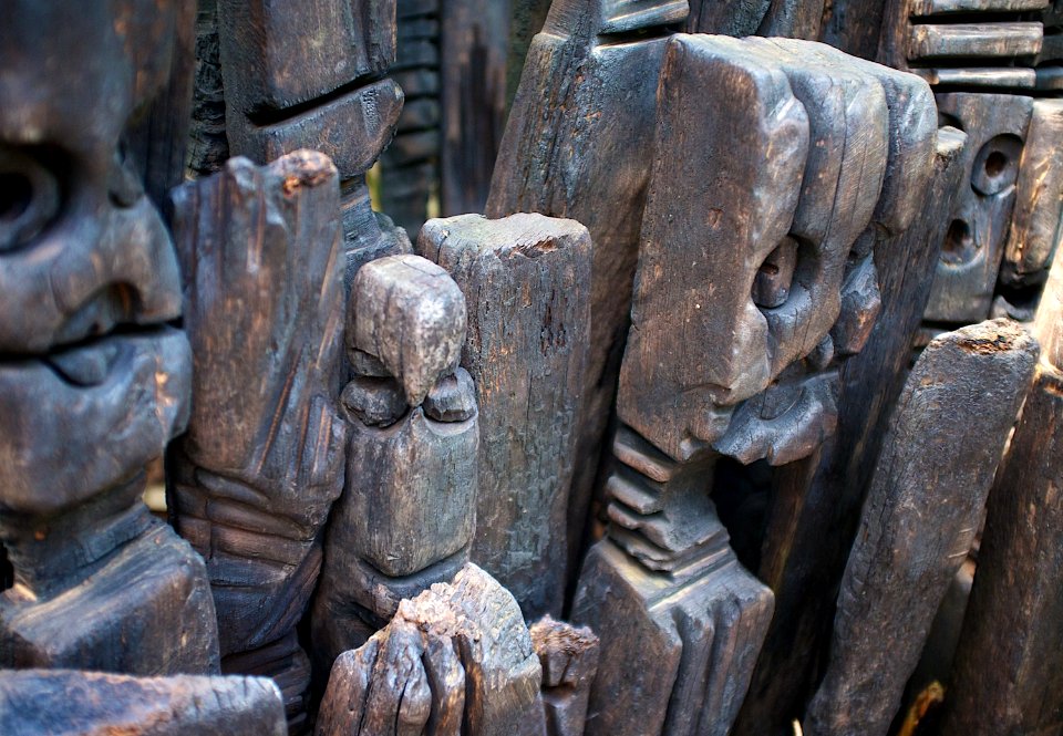 Eden Project Charcoal Carving