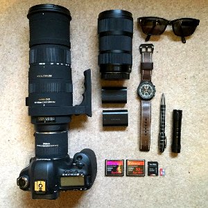 #knolling the #camera gear for tomorrow's #DuxfordAirShow #adventure (#Canon 5Dmk3 1000mm)