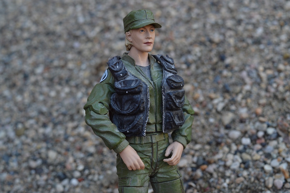 Woman soldier female toy