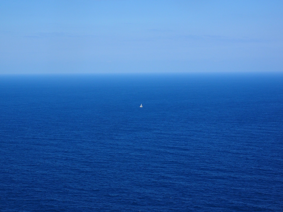 Blue water sailing boat