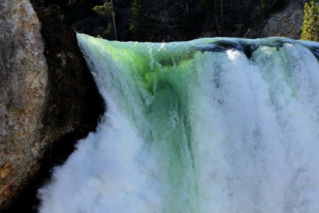 Brink of the Lower Falls of the Yellowstone River photo