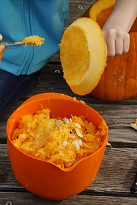Remove pulp pumpkin halloween photo