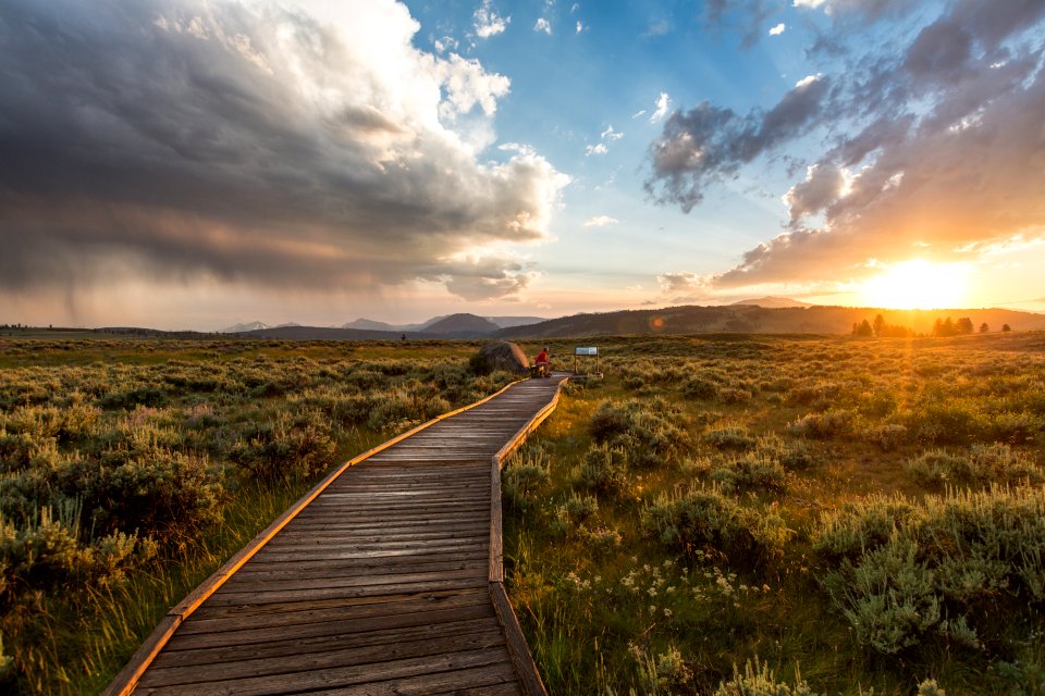 Enjoying sunset on Blacktail Deer Plateau