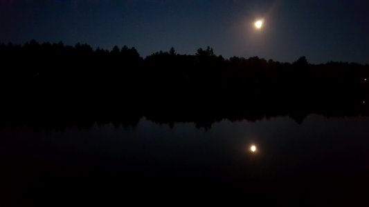 Mountain Lake at Night