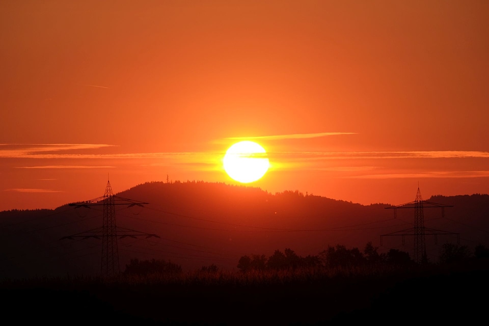 Sunset disappear horizon