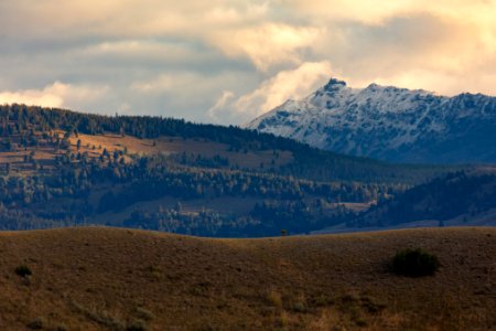 Fresh snow on Monitor Peak near Mammoth Hot Springs photo