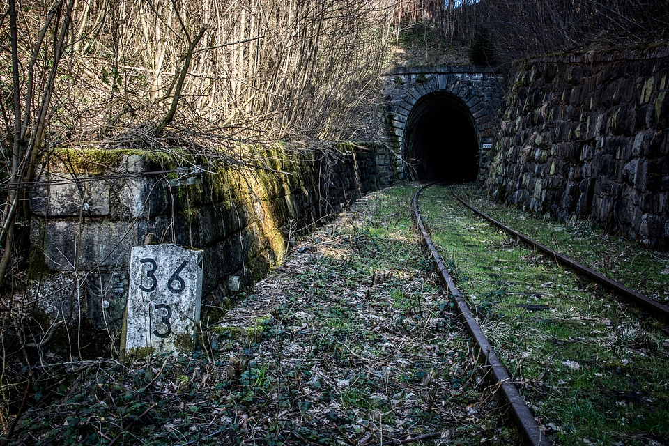 Railroad track rail traffic railway tunnel
