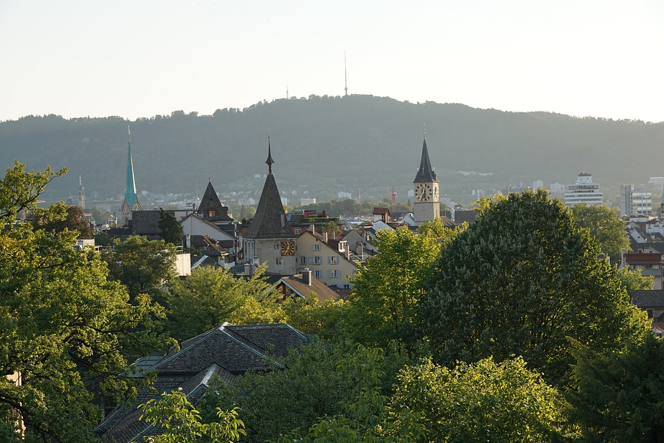 Switzerland roofs city