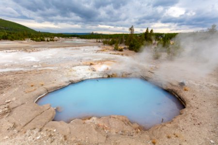 Blue water of Veteran Geyser