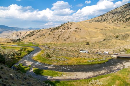 The road from the North Entrance to Mammoth Hot Springs