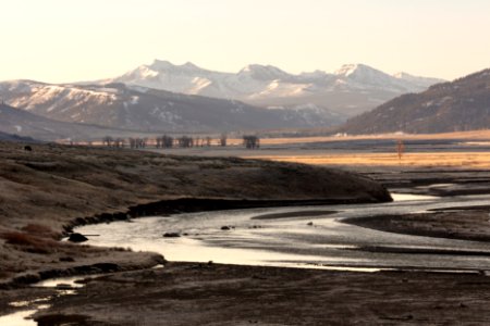 Lamar Valley at sunrise before green up photo