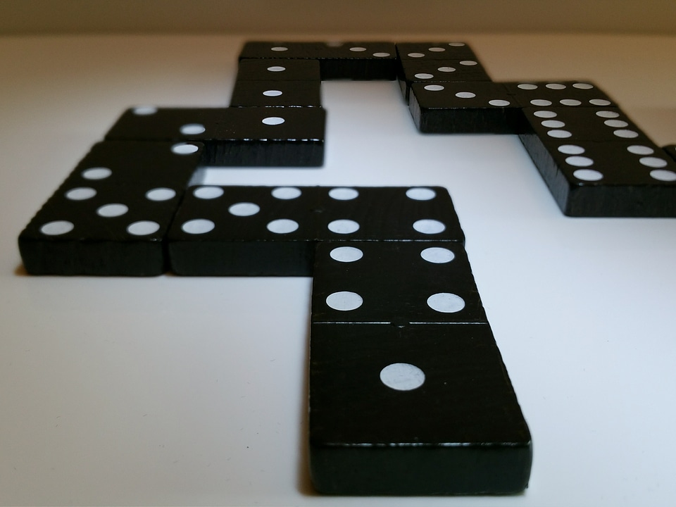 Play gesellschaftsspiel dominoes