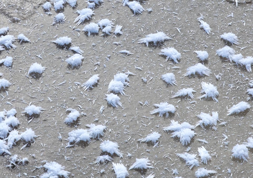 Ice crystals on Mound Terrace
