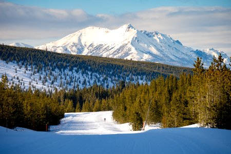 Electric Peak rises above Highway 89 photo