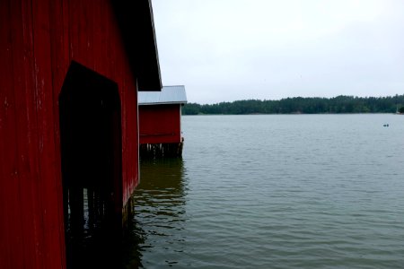 Boathouses near Turku, Finland