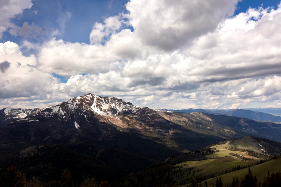 Views of Electric Peak along the Sepulcher Mountain Trail (portrait)