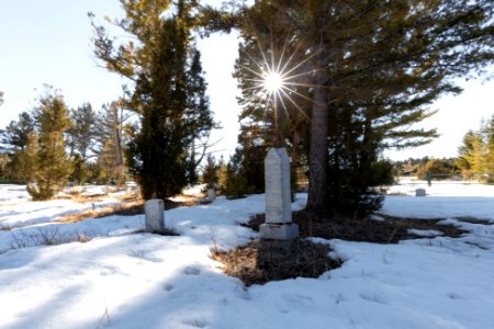 Fort Yellowstone Cemetery in spring photo