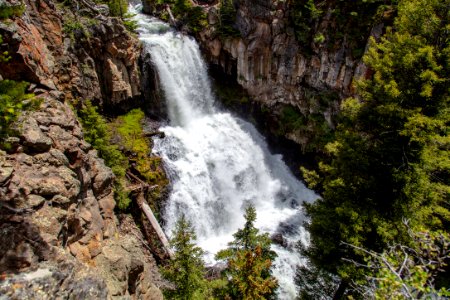 Undine Falls from the Lava Creek Trail photo