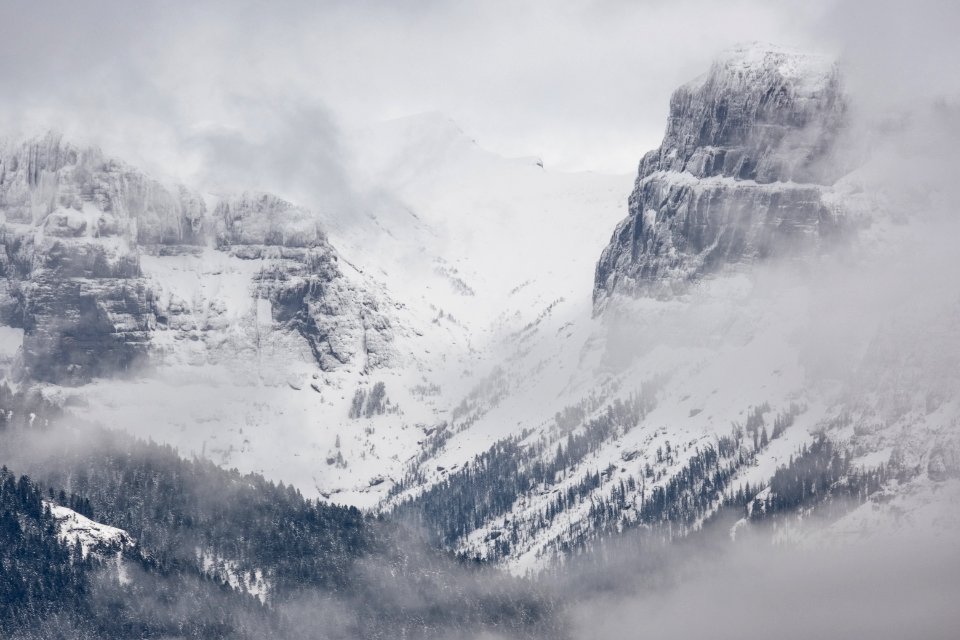 Mountains through the clouds