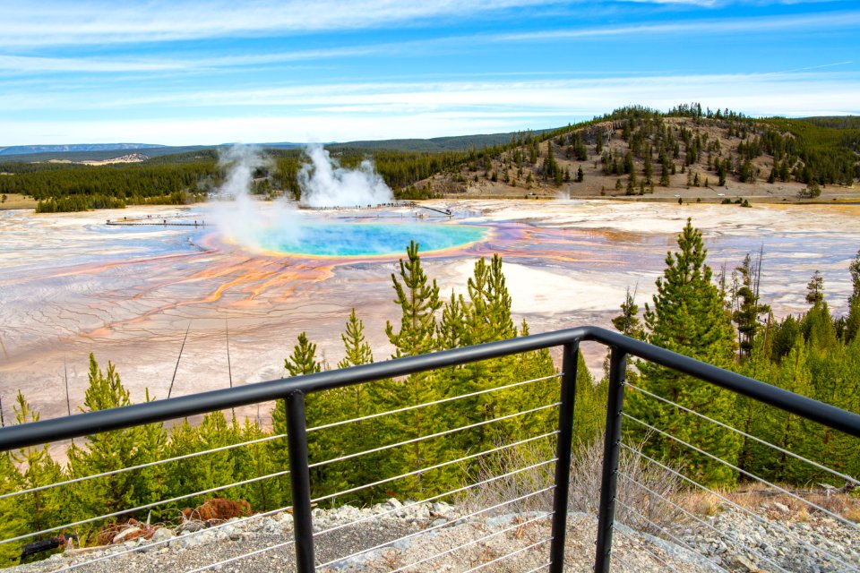 View from the Grand Prismatic Overlook Trail