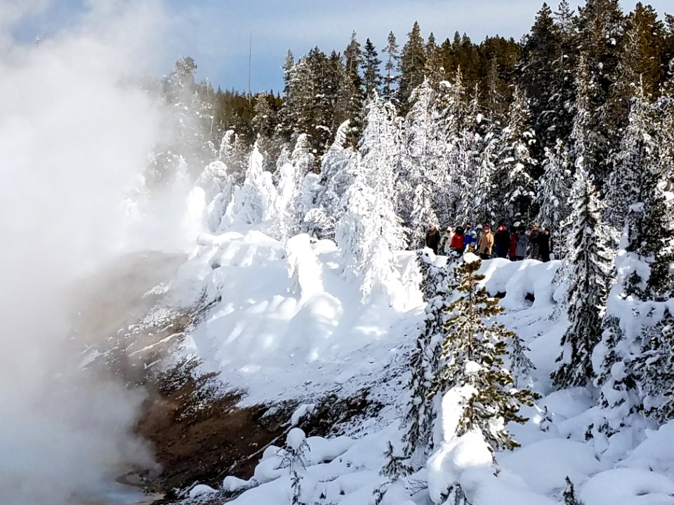 Visitors viewing Porcelain Springs