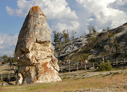 Liberty Cap at Mammoth Hot Springs photo