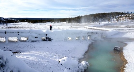 Visitors in Porcelain Basin