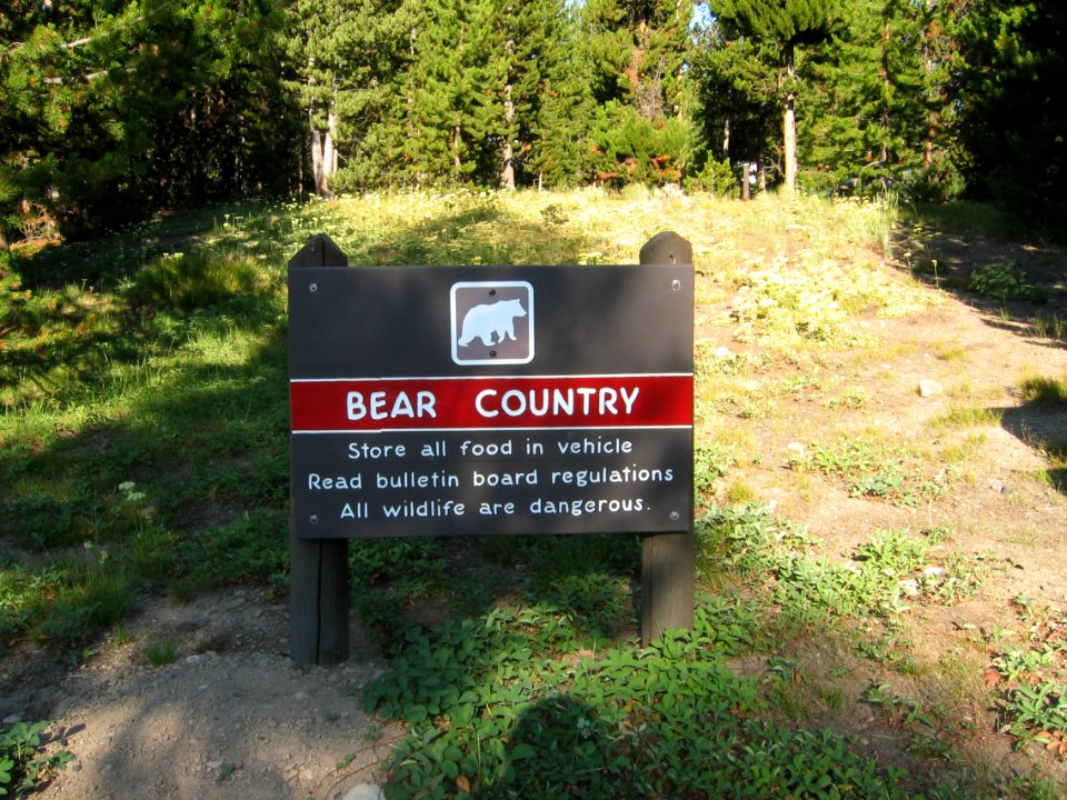 Bear Country Sign for Indian Creek
