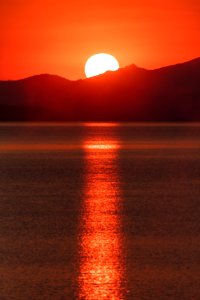 Hazy sunrise from West Thum Geyser Basin (portrait)