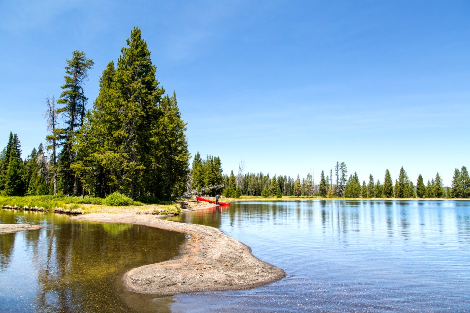 Fishing the west side of Lewis Lake