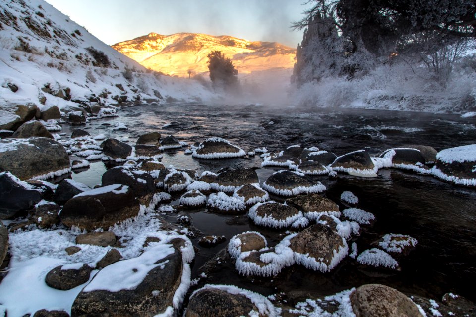 Gardner River Sunrise at -20°F