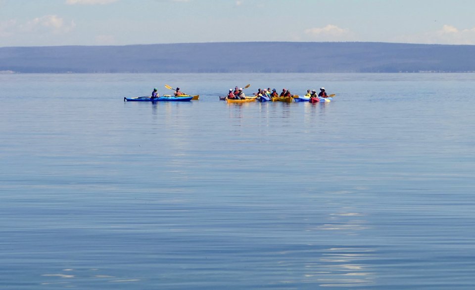 Kayak lesson on Yellowstone Lake