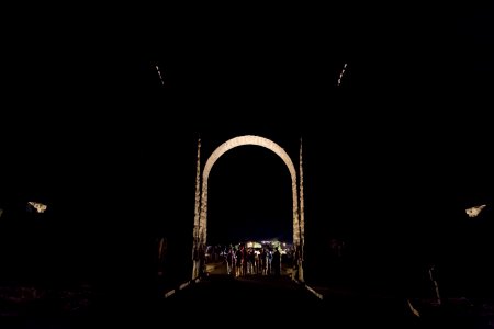 Attendees enjoy Roosevelt Arch after the event
