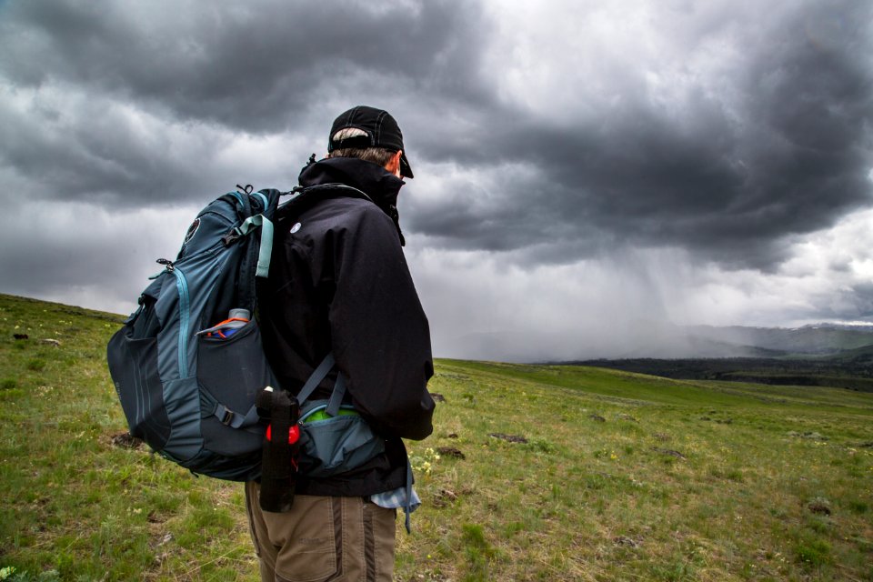 Watching storms from Specimen Ridge, Lamar Valley