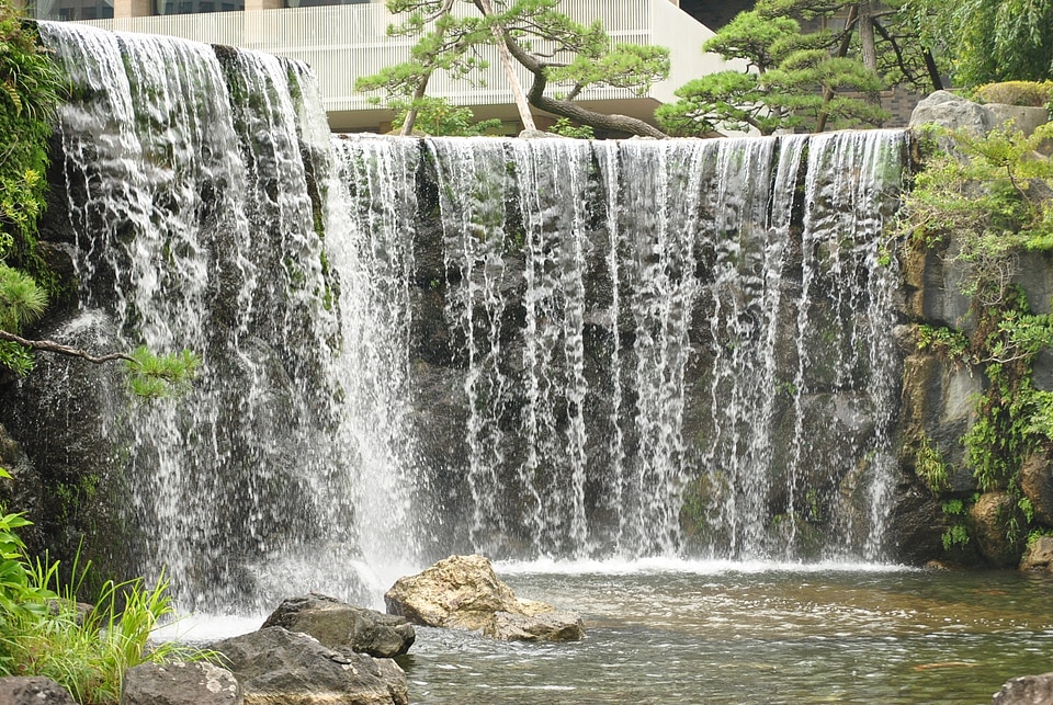 Waterfall nature garden