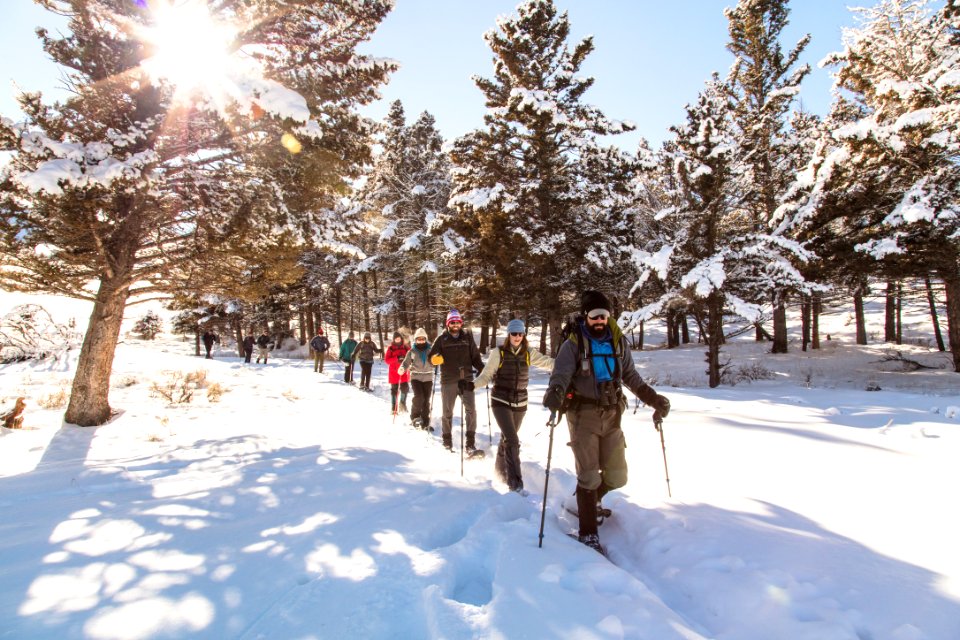 Yellowstone Forever Cougar Course - Snowshoeing at Hellroaring