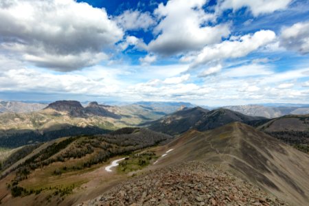 Views looking out of the east boundary from Avalanche Peak photo