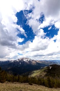 Views of Electric Peak along the Sepulcher Mountain Trail