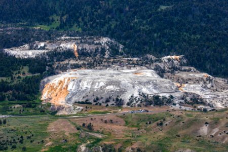 Mammoth Hot Springs from Mount Everts photo